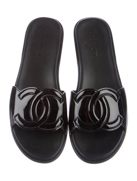 chanel slides women's|Chanel heels for women.